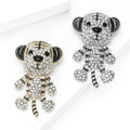 Alloy Rhinestone Tiger Brooch For Mens Coats And Suits view 3
