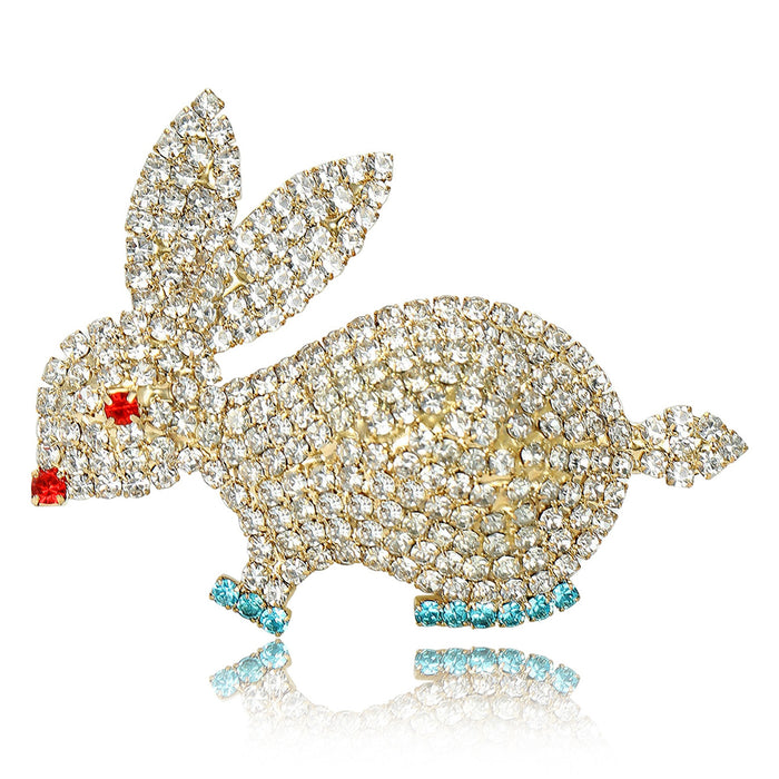 Alloy Cartoon Rabbit Brooch For Sweater And Suit Decoration