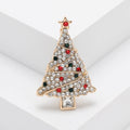 Alloy Rhinestone Colorful Christmas Tree Brooch For Holiday Apparel view 6