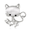 Alloy Faux Cat Eye Cat Brooch Cute Lapel Pin For Women view 5