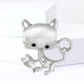 Alloy Faux Cat Eye Cat Brooch Cute Lapel Pin For Women view 2