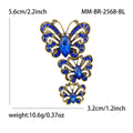 Alloy Rhinestone Butterfly Brooch Pin For Vintage Coat Suit Accessories view 6