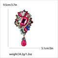 Alloy Rhinestone Waterdrop Brooch Pin For Scarf And Dress Fixing view 8