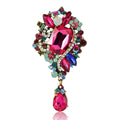 Alloy Rhinestone Waterdrop Brooch Pin For Scarf And Dress Fixing view 5