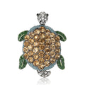 Alloy Rhinestone Turtle Brooch Pin For Suit And Cardigan view 5