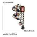 Alloy Rhinestone Star Brooch Pin For Collar And Clothing view 6