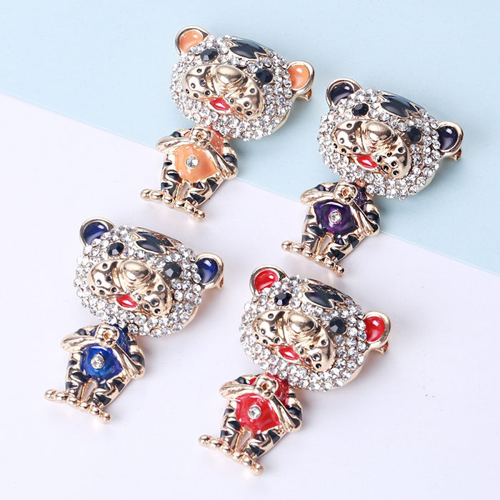 Alloy Cute Tiger Brooch Pin For Scarves Sweaters And Coats