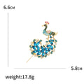 Alloy Crystal Peacock Brooch Pin For Cardigan Shawl And Coat view 5