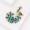 Alloy Crystal Peacock Brooch Pin For Cardigan Shawl And Coat view 2