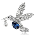 Alloy Crystal Hummingbird Brooch Pin For Fashion Animal Lapel Decor view 1