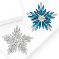 Alloy Rhinestone Snowflake Brooch Pin For Christmas Sweater Suits view 2