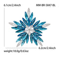 Alloy Rhinestone Snowflake Brooch Pin For Christmas Sweater Suits view 6