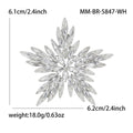 Alloy Rhinestone Snowflake Brooch Pin For Christmas Sweater Suits view 4