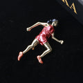 Alloy Enamel Running Girl Brooch Pin For Sports Apparel view 4
