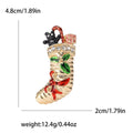 Alloy Enamel Christmas Boot Brooch For Festive Gift Accessories view 5