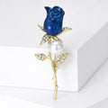 Alloy Pearl Rose Brooch For Elegant Coat And Sweater Decoration view 4