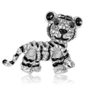 Alloy Rhinestone Cute Tiger Brooch Pin For Men's Jackets And Suits view 2