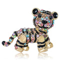 Alloy Rhinestone Cute Tiger Brooch Pin For Men's Jackets And Suits view 1