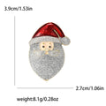 Alloy Enamel Glitter Santa Brooch Pin For Christmas Clothing Decoration view 5