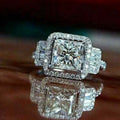 Luxury Square Cut Zircon Ring For Women European Middle East Style Fashion Jewelry view 1