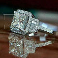 Luxury Square Cut Zircon Ring For Women European Middle East Style Fashion Jewelry view 3