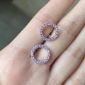 Korean Minimalist Hollow Circle Zircon Stud Earrings, Full Rhinestone Fashion Ear Jewelry view 9
