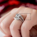 Luxury Sweet Heart Shape Zircon Engagement Ring For Women, Romantic Wedding Jewelry view 5