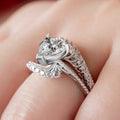 Luxury Sweet Heart Shape Zircon Engagement Ring For Women, Romantic Wedding Jewelry view 1