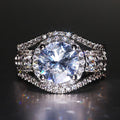 Elegant Women's Zircon Ring Fashion Business Celebration Finger Jewelry view 2