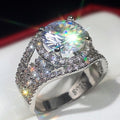 Elegant Women's Zircon Ring Fashion Business Celebration Finger Jewelry view 4