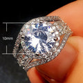 Elegant Women's Zircon Ring Fashion Business Celebration Finger Jewelry view 5