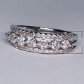 Hollow Single Row Zircon Ring For Women, European Style Fashion Finger Jewelry view 5