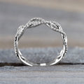 White K Plated Zircon Copper Engagement Ring European American Popular Jewelry For Women view 4