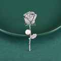 Luxury Alloy Zircon Rose Brooch For Suit And Valentine's Gift view 2