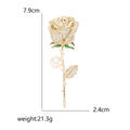Luxury Alloy Zircon Rose Brooch For Suit And Valentine's Gift view 5