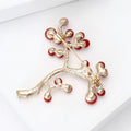 Alloy Holly Berry Plant Brooch For Coat Lapel And Shawl Fastening view 4