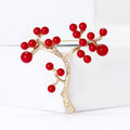 Alloy Holly Berry Plant Brooch For Coat Lapel And Shawl Fastening view 2