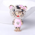 Alloy Rhinestone Tiger Heart Brooch Cute Sweater Lapel Pin view 6