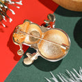 Alloy Enamel Christmas Snowman Brooch Pin For Holiday Apparel view 3