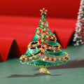 Metal Alloy Rhinestone Christmas Tree Brooch Pin For Sweater And Coat view 1