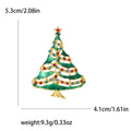 Metal Alloy Rhinestone Christmas Tree Brooch Pin For Sweater And Coat view 5