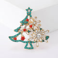 Alloy Rhinestone Christmas Tree Brooch Pin For Suits And Coats view 4