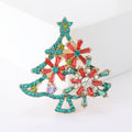 Alloy Rhinestone Christmas Tree Brooch Pin For Suits And Coats view 3