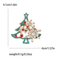 Alloy Rhinestone Christmas Tree Brooch Pin For Suits And Coats view 6