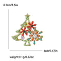 Alloy Rhinestone Christmas Tree Brooch Pin For Suits And Coats view 5