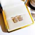 Korean Minimalist Small Stud Earrings, Trendy Perfume Box Design Fashion Ear Jewelry view 2