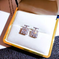 Korean Minimalist Small Stud Earrings, Trendy Perfume Box Design Fashion Ear Jewelry view 3