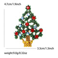 Alloy Rhinestone Hollow Christmas Tree Brooch For Holiday Suit Accessories view 5