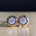 Classic Couple Screw Pattern Zircon Stud Earrings Simple Unisex Ear Jewelry view 6