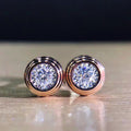 Classic Couple Screw Pattern Zircon Stud Earrings Simple Unisex Ear Jewelry view 2